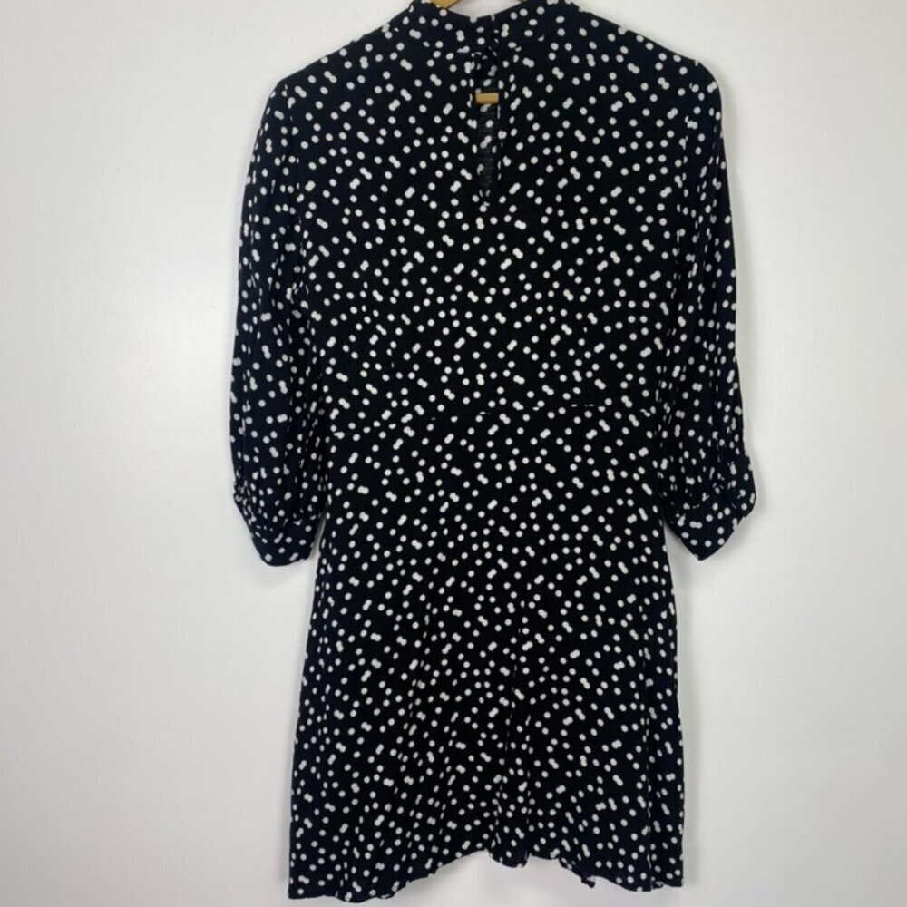Zara Black and White Polka Dot High Neck Dress - Picture 9 of 11